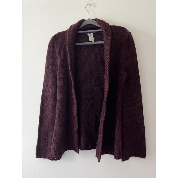 Isabel‎ Marant Vintage Knit Open Front Cardigan Burgundy Wine Size 2 - Picture 1 of 7